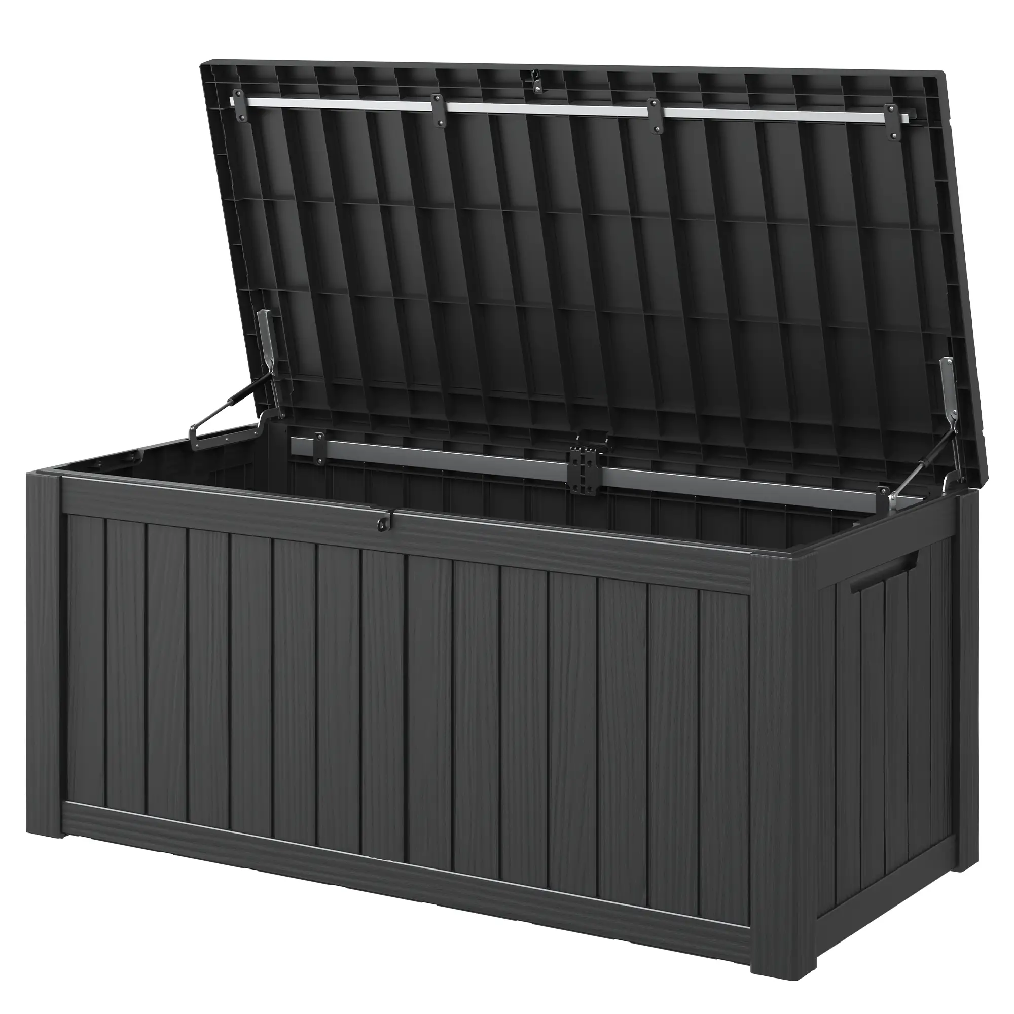 [dealsforyoudays] 120 Gallon Outdoor Storage Box with Lid – Waterproof Resin Deck Box for Patio, Garden, Tools & Cushions – Lockable, Large Capacity B
