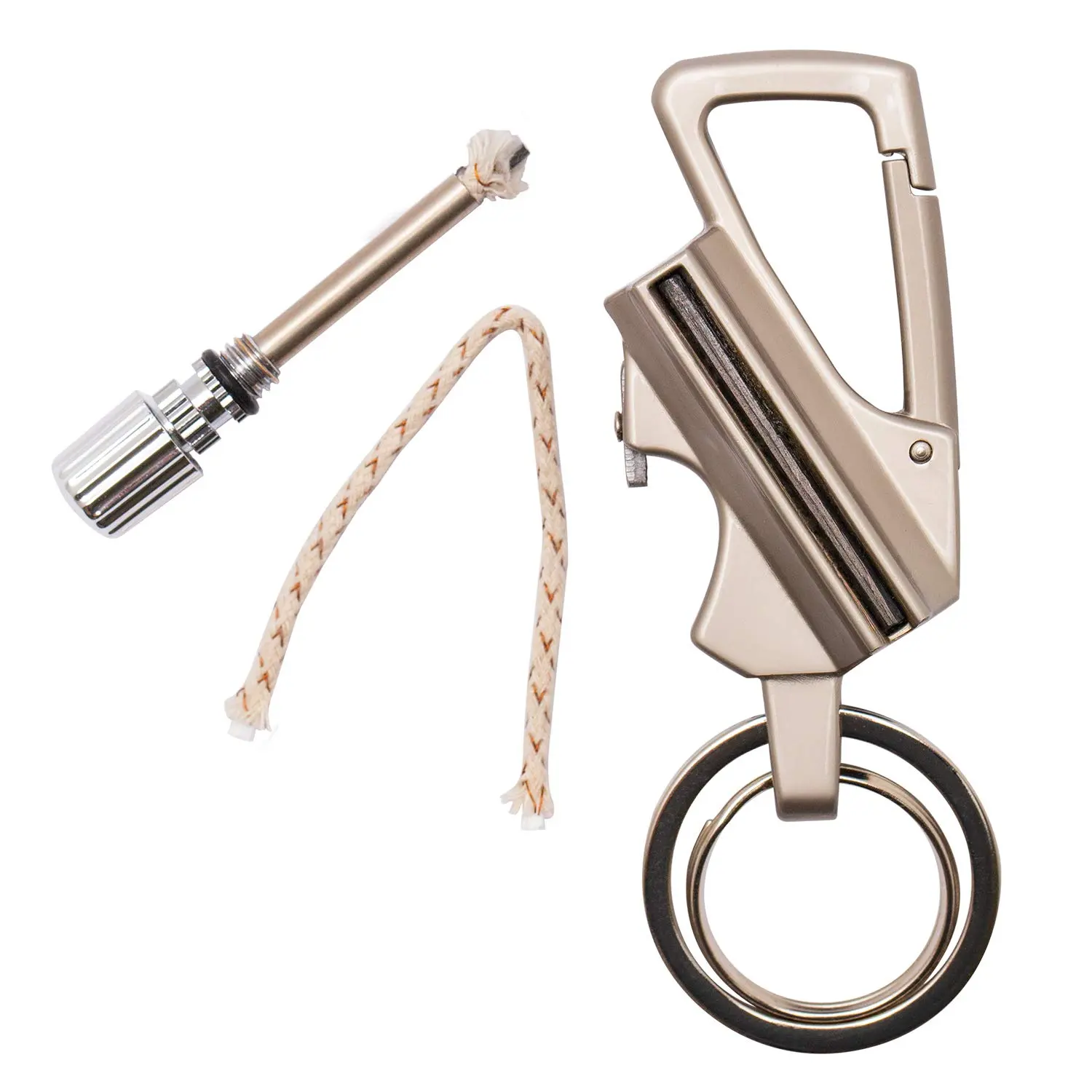 3-in-1 Keychain Lighter, Cool Metal Refillable Torch with Bottle Opener, Compact Waterproof Outdoor Tool for Camping & Hiking, Cool Lighter, Dual Function Lighter