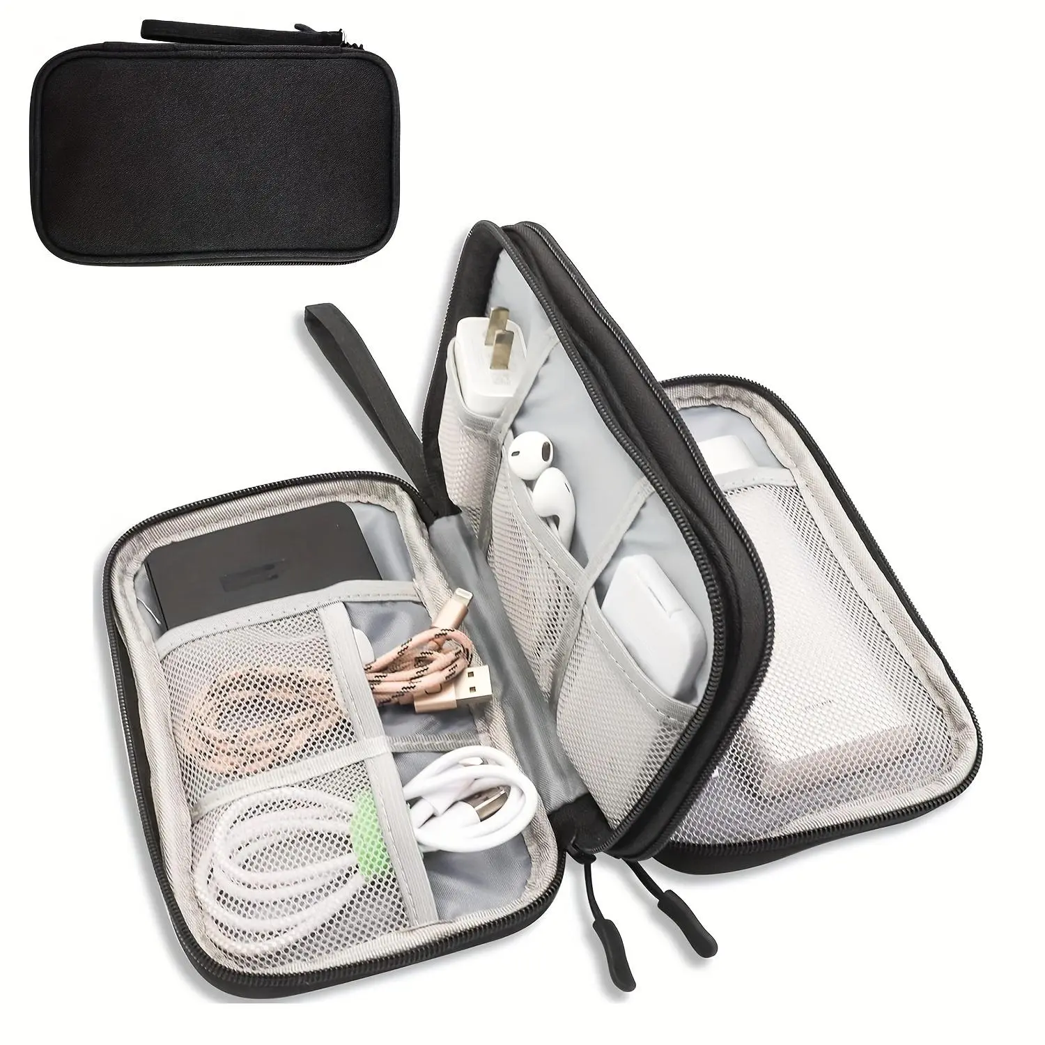 Electronics Accessories Storage Bag, Durable Travel Accessory, Waterproof Cable Organizer, Portable Storage Bag for Home & Travel, Computer, Tech Accessories, Travel Organizer Bags, Travel Gadgets