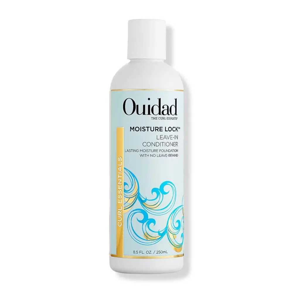Ouidad Moisture Lock Leave-In Conditioner, Hydrating Hair Treatment for Frizz Control, Lightweight Moisturizer with Protein for All Curl Types, 8.5 oz, Haircare Product, Curly Locks, Green Tea, Natural Curls, Liquid, Apply After Wash, Nourishing