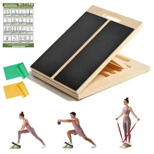 New cross-border model of foldable wooden stretching board, wooden footrest, calf stretching board, ankle elasticity board
