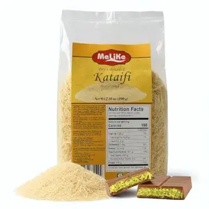 MELIKE Dried & Chopped Kataifi Shredded Fillo Dough 7oz (200g). dried Kadayif Pastry Dough, Ingredient for The Viral Dubai Chocolate Bar, Shredded Phyllo, Kunafa, Knafeh, Kataifi