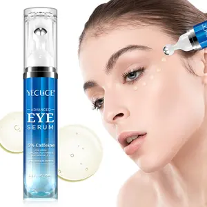 Yecuce 5% Caffeine Eye Cream - Dark Circle & Puffiness Reduction, Hyaluronic Acid & Niacinamide Under Eye Treatment, 360° Cooling Ball Roller, TikTok Viral Eye Serum, Instant Depuffing Care