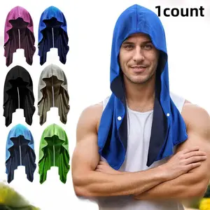Unisex Cooling Hoodie Towel, 1 Count Quick Drying Cooling Towel, Breathable Sun Care Towel for Neck, Face, Head, Suitable for Sports, Beach, Camping