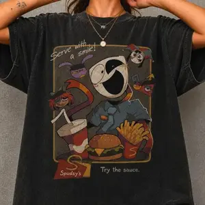 Try The Sauce Digital Circus Spudsy's Shirt, Funny Gangle and Jax Fast Food Graphic Tee, Retro 90s Indie Animation Tee, Viral Animation Gift