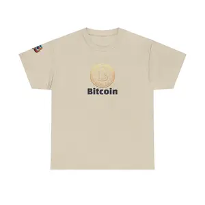 Bitcoin Design Unisex Heavy Cotton Tee – Trendy Cryptocurrency Shirt for Men and Women, Ideal for Tech Lovers, Gift for Bitcoin