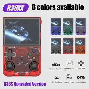 FUNKIDDY R36xx Handheld Retro Gaming Console -Linux System. Features a 3.5-inch IPS screen, a 3000mAhbattery, over 20,000 pre-installed games, and support formore than 10 emulators; supports both 2.4G and 5Gwireless networks.