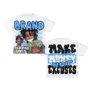 Y2K Graphic "Make Money Not Excuse" Personalize Printed Tshirt, For Men For Women