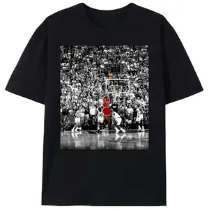 Basketball GOAT Last Shot Graphic T-Shirt |   Retro Basketball Men's Tee for Basketball Lovers |   Unisex