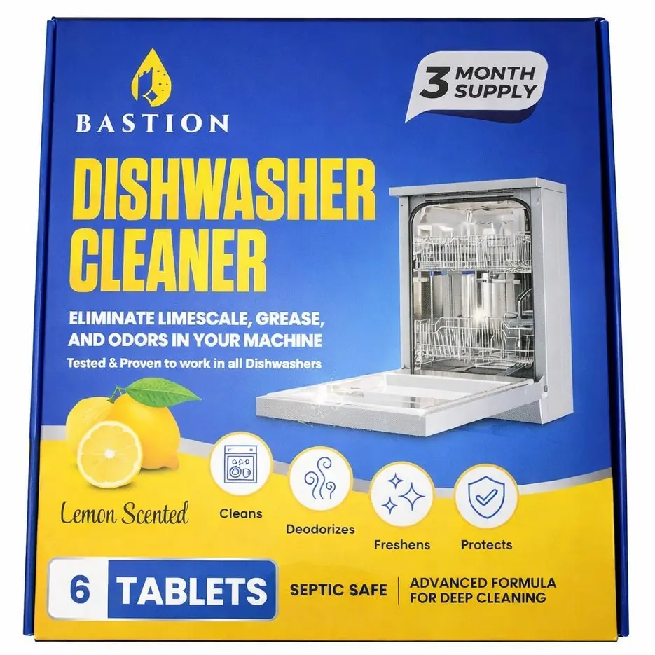 Bastion Dishwasher Cleaner And Deodorizer Tablets 6-Pack Bastion Dishwasher Cleaner And Deodorizer Tablets 6-Pack