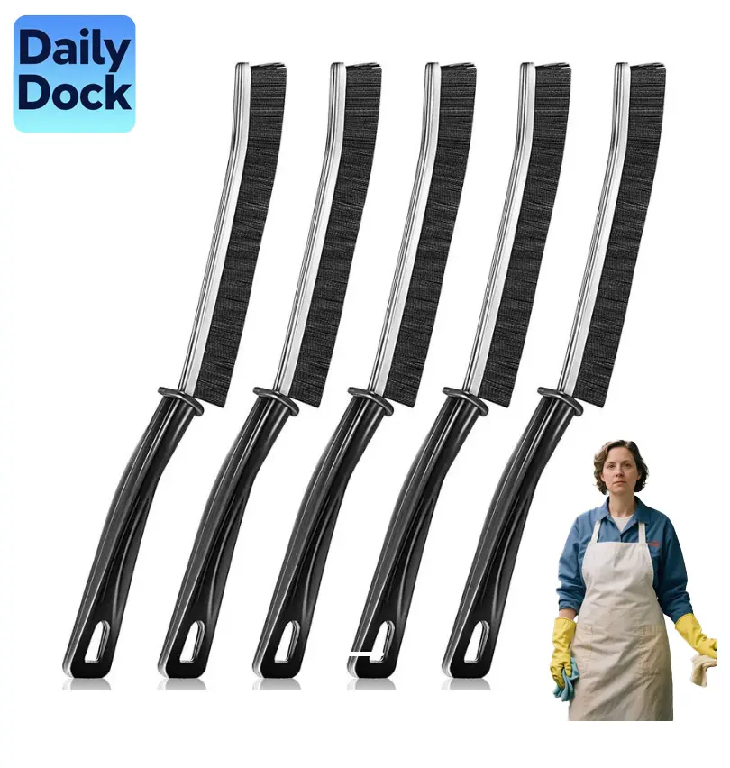 5 Pcs Crevice Cleaning Brush Set，Hard Bristle Crevice Brush，Small  Cleaner，Cleaning Products，Home Cleaning Brush Tool，Deep Reach Gap，Multifunctional Gap Brush for Car，Bathroom，Household Kitchen Tiles，Window Track Cleaning，House Cleaning，Deep Reach Gap