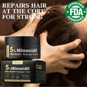 KORMESIC 5% Minoxidil Hair Growth Cream: Fast-Acting Scalp Massage Treatment – Stimulates Follicles, Reduces Shedding | Clinically Proven Hair Regrowth for Men & Women