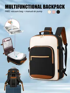 Vacuum Compression Travel Backpack, Easyjet Airline Cabin Luggage Bag, 43x32x12cm, 40L Large Capacity, Anti-Theft, Wear-Resistant, Back-To-School Gift, Casual Lightweight Backpack