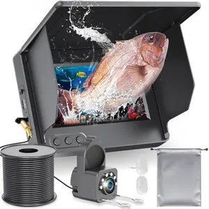 Valentine's Day Gift Underwater Fishing Camera with Infrared Night Vision Light Portable Fish Finder 65ft Cable 4.3 Inch IPS & HD Lens for Ice Lake Boat Kayak Ocean Fishing 100kg Capacity 2000mAh Battery