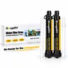 BougeRV 2 Count/Set Portable Emergency Water Filter Straw, Lightweight Compact Survival Gear for Prepping, Camping, Hiking & Emergency Preparedness, FDA-Certified