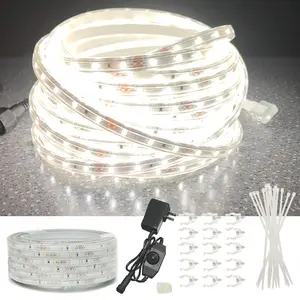 33ft Waterproof LED Rope Light | Bright White Outdoor Lighting for Patio Garden Backyard | Easy DIY Install