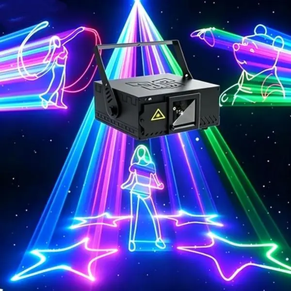 Animation Laser Stage Light With Remote Sound Activated RGB Pattern Projector Voice Control Strobe Lamp For DJ Disco KTV Bar Club Wedding Home Party Holiday Indoor Atmosphere Decor Portable Dynamic Effect Party Stage Ambient Lighting Color Changeable Led