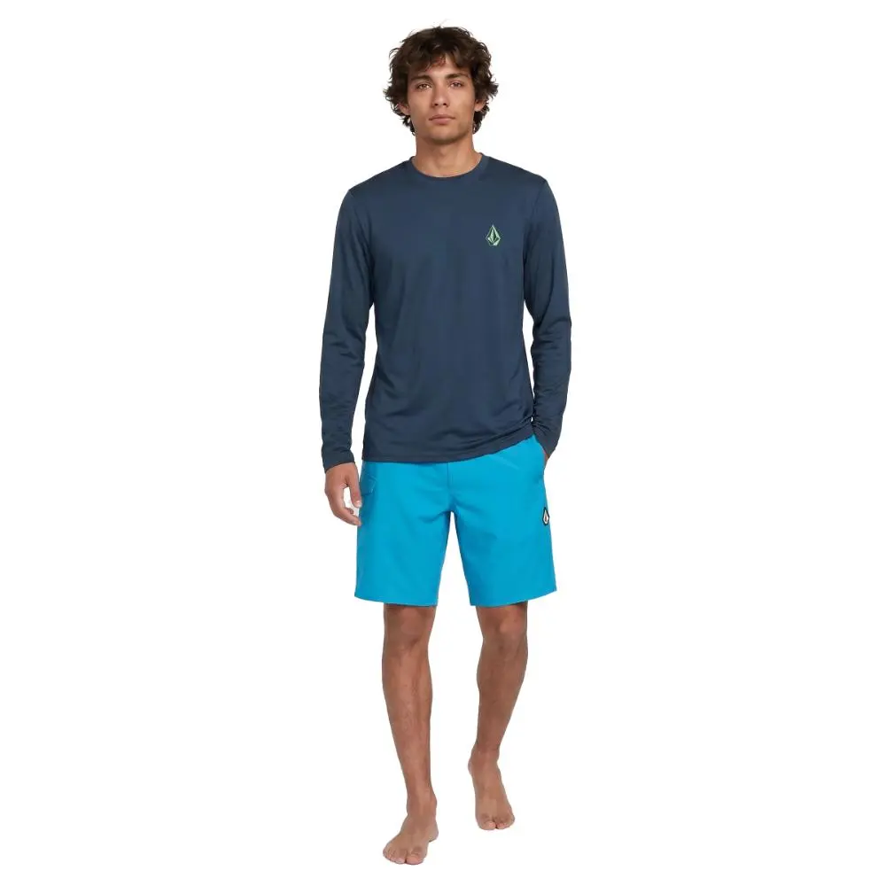 VOLCOM Men's Crawdad Glassoff Long Sleeve Rashguard - Quick-Dry, Wrinkle-Resistant, Lightweight, Breathable, Anti-Shrink UV-Protective Outdoor Shirt with Modern Fit for Hiking
