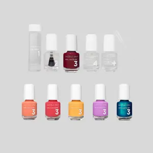 Dazzle Dry, Ticket to Paradise & Fast Track Cherry, Fingernails & Toenails, Professional Nail Kit Set, Long-Wear Chip-Resistant, 10-Piece Bundle, 0.93 fl oz.