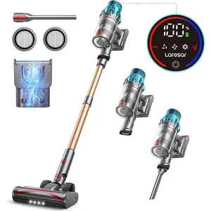 Cordless Vacuum Cleaner, 550W/45Kpa Powerful Suction Pro Vacuum with LED Display, WLUPEL  8 in 1 Lightweight Stick Vacuum Cleaner with 60 Min Runtime Detachable Battery for Carpet and Hard Floor Pet Hair Blue