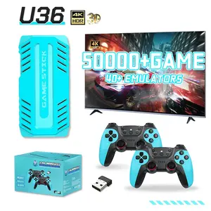 New U36 Home Game Console, 2.4g Wireless Dual Controllers, 4K HDMI Output, Supports Multiple Emulators, Classic Games, Retro Arcade Joystick