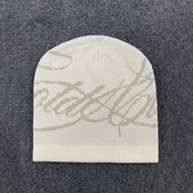 Knitted Script Logo Beanie – Premium Stretch-Fit Unisex Streetwear Beanie | Soft, Breathable Winter & Everyday Hat NONE