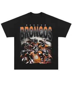 Broncos 1.0 Tee Retro American Football Graphic Legacy Classic Fan-Inspired Unisex Graphic Tee Shirt