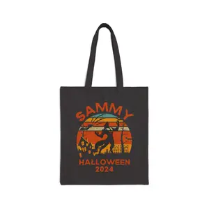 Personalized Halloween werewolf trick-or-treat bag werewolf themed halloween tote for kids with name for wolf themed costume for candy bag