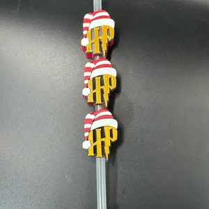 3D Printed Christmas Straw Toppers (Standard Size)