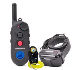 Black PE-900 Pro Educator E-Collar by E-Collar Technologies - Bundle of 2  | ½-Mile Range Waterproof Remote Dog Trainer with Biothane Collar, 100 Static Levels, Vibration & Tone Modes, USB Programmable - Expandable to 3-Dog System for Dogs 8 lbs+