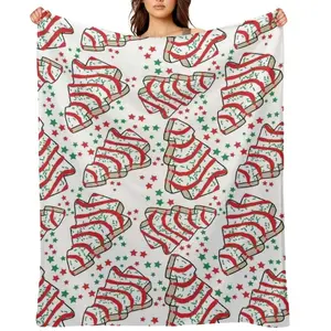 Christmas Tree Snack Cakes Throw Blanket Thins Beach Heavy To Sleep Warm Blankets