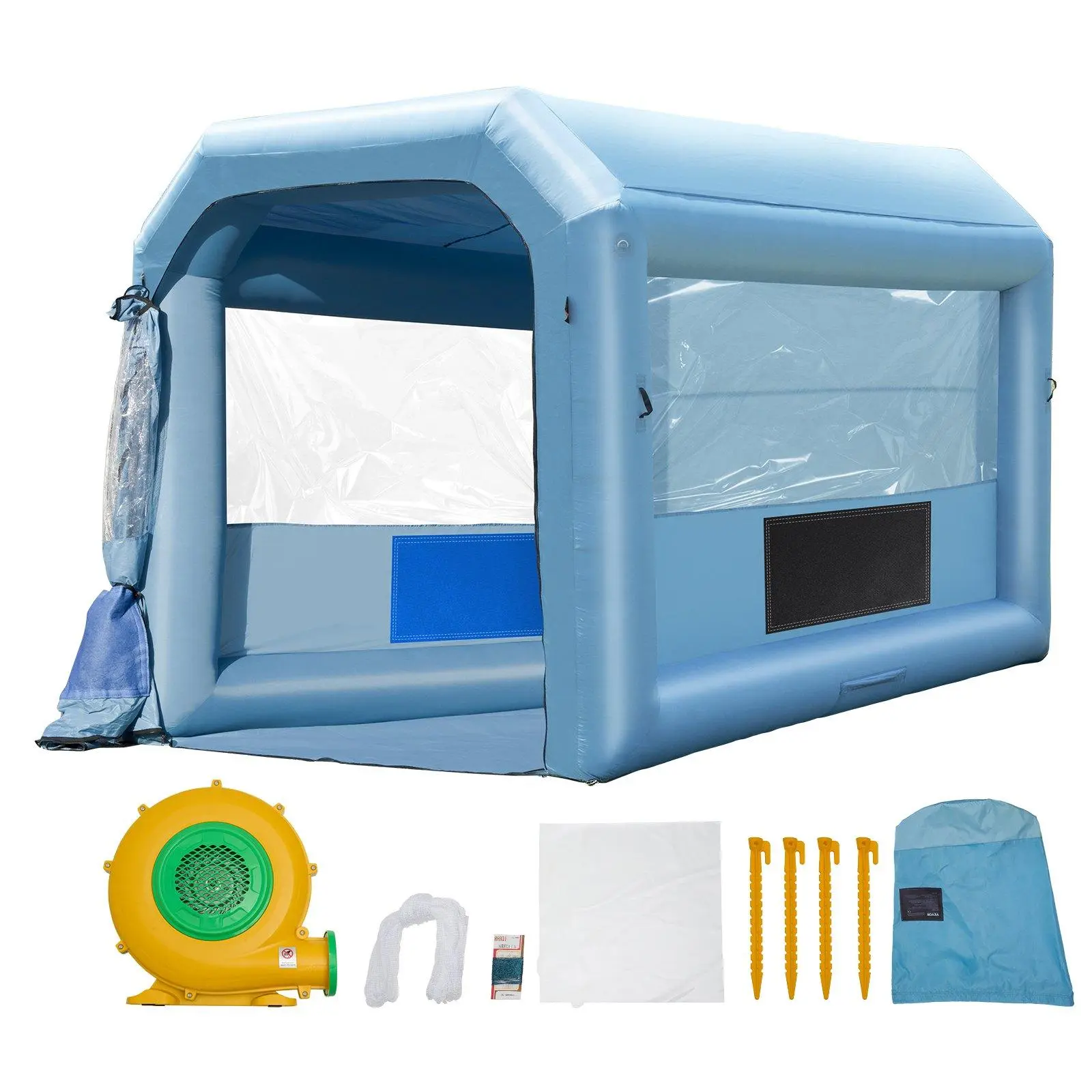 【Summerfinds】VEVOR Inflatable Paint Booth 13.1 x 9.8 x 9 ft Inflatable Spray Boothwith 750W Powerful Blower and Air Filter SystemPortable Car Paint Booth for MotorcycleBicycleAuto Part Painting