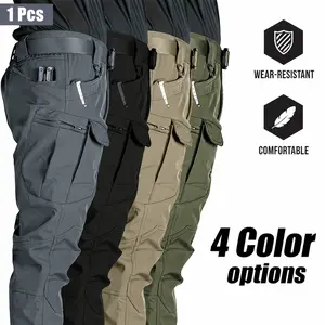 Men’s Tactical Pants – Stretch Waterproof Fabric, Single Pack, Durable Cargo Pants for Hiking, Casual Wear, and Work, Multiple Pockets (Belt Not Included)