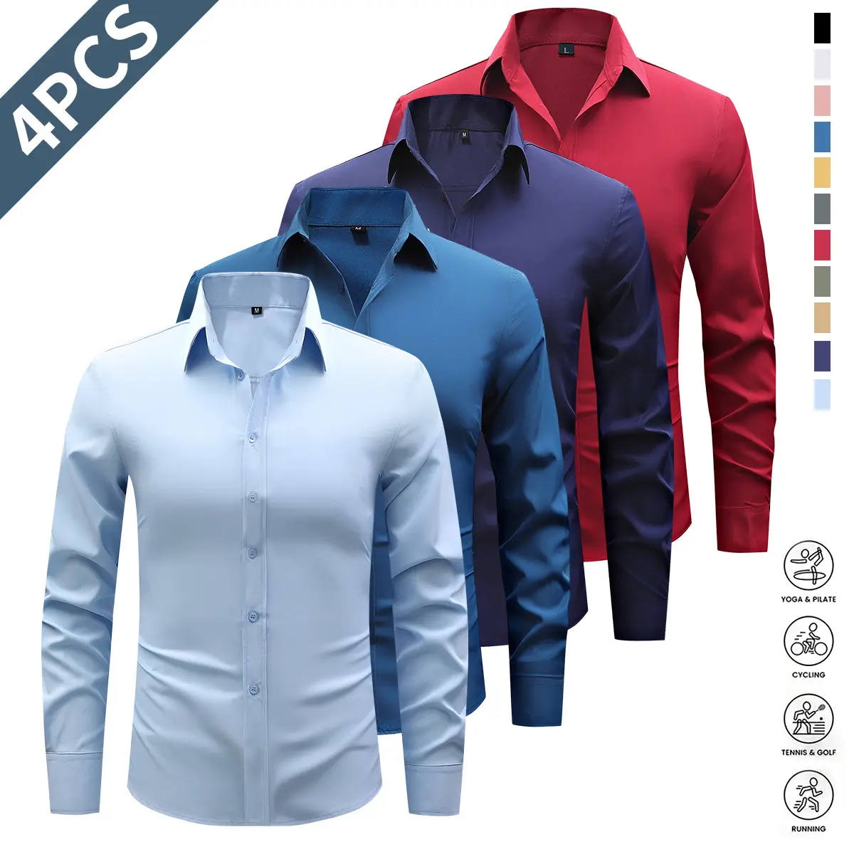 Sky Blue + Lake Blue + Navy Blue + Wine Red