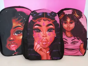 Black Girl Magic Backpack with Mesh Side Pockets pink backpack