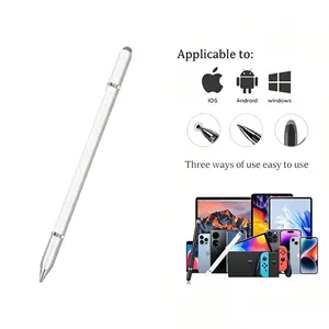 3-in-1 Multi-Functional Universal Touch Screen Stylus Pen, High Precision & Smooth Glide Tablet Stylus with Magnetic Attach Design, Universal Compatible with iPad iPhone Android All Touchscreen Devices for Sketching, Note Taking & Daily Office Use