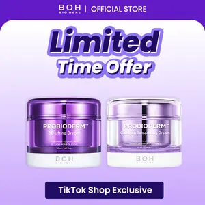 BIOHEAL BOH Probioderm Day & Night Cream Duo Set | 3D Lifting Firming Night Cream with Peptides + Collagen Remodeling Cream with 150,000 Collagen Capsules