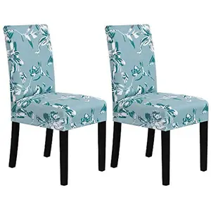 Stretch Velvet Dining Chair Slipcover -Modern Floral