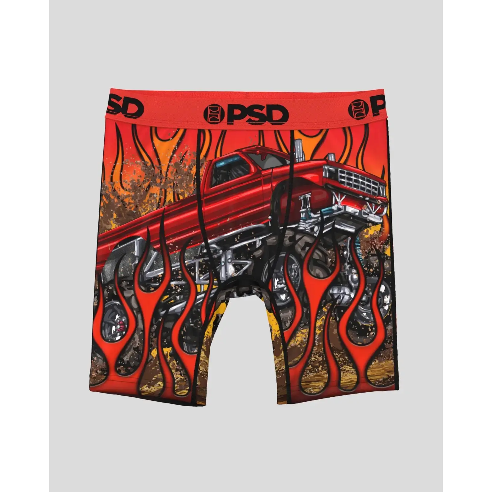 PSD Youth Boys Monster Wheels Boxer Brief - Soft, Breathable and Comfortable Stretch Underwear