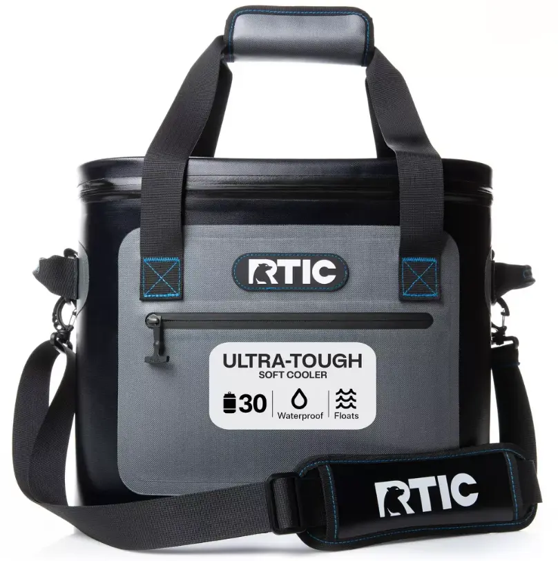 RTIC Ultra-Tough Soft-Sided Cooler - 30-Can, 20 Qt, Leakproof, Waterproof, Insulated Bag with Heavy-Duty Zipper, Long-Lasting Ice Retention, Portable for Camping, Beach, Travel