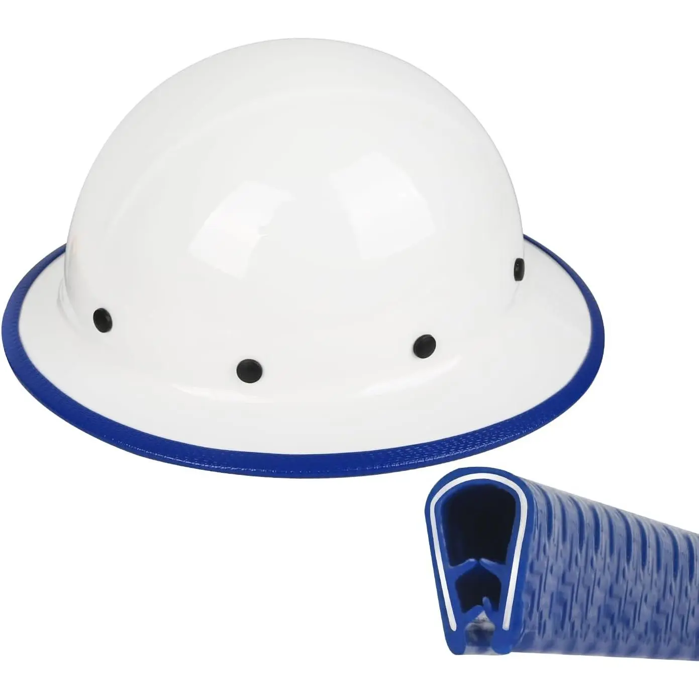 Full Brim Helmet Edge Guard Strip 36.6in – Heavy Duty Brim Protector Accessory for Helmets, Hat Protection Upgrade, Helmet Not Included