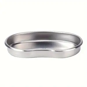 Stainless Steel Tray, 1 Count Curved Forceps Tray, Durable Storage Box for Medical Instruments, Tray for Changing Dressings in Beauty Salons and Laboratories, Organiser