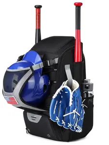 LUXIYIN Unisex Teen Baseball Backpack, Oxford Cloth Bag with Separate Shoe Compartment, Wet-Dry Zone for Gear Organization, Ideal for School Use,summervibes