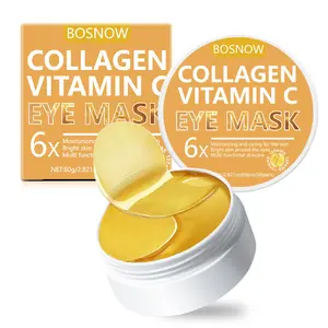 BOSNOW Vitamin Gold Eye Mask Patches, 60 Collagen Eye Patches — Ideal for at-home relaxation eye care