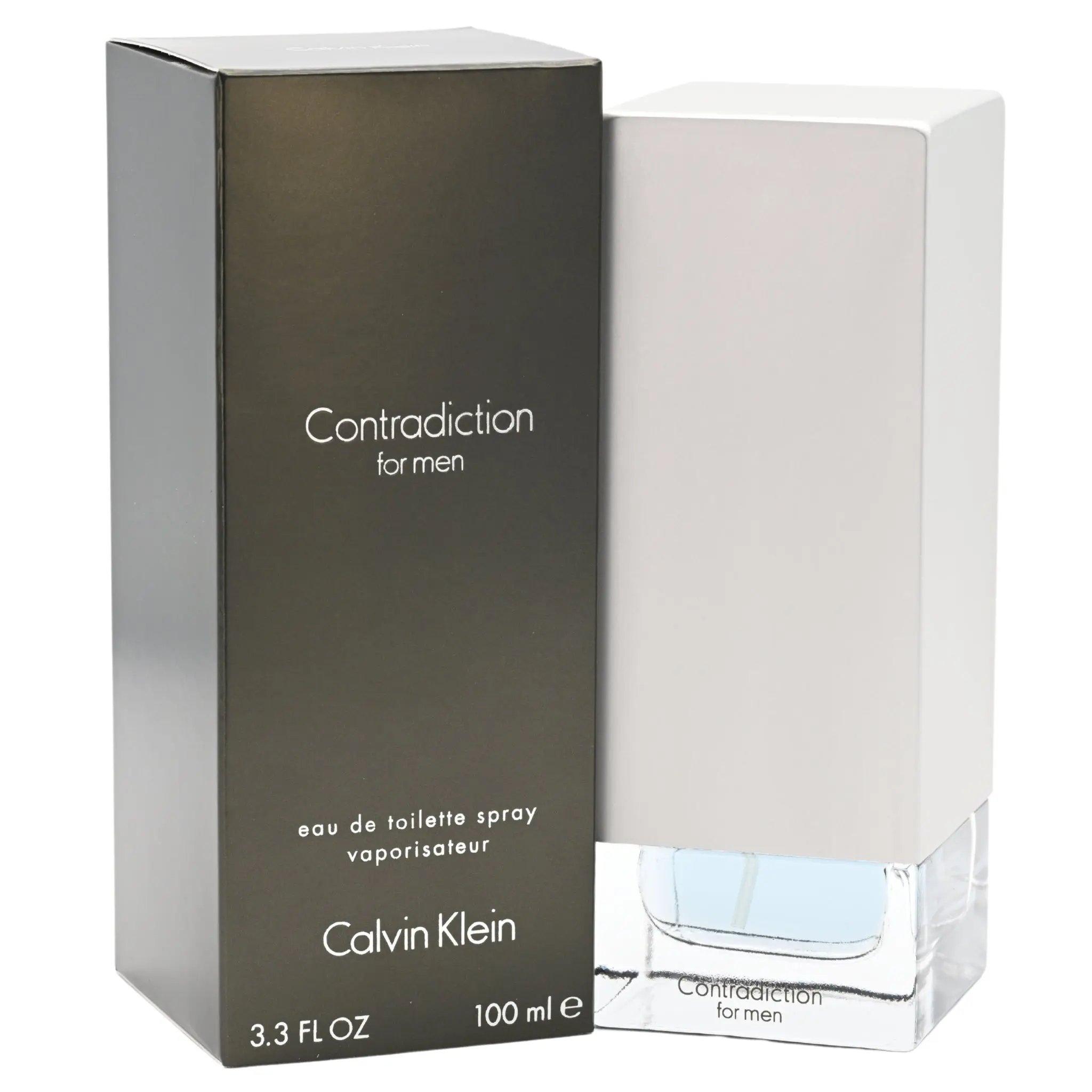 Calvin Klein Contradiction Men's Eau de Parfum Spray - Aromatic Amberwood, Lime & Sage, Citrus Blend, Amberwood Base Signature Scent, 3.4 fl oz, Fragrance Scent Blend, Men's Cologne, Crisp Tangy Blend