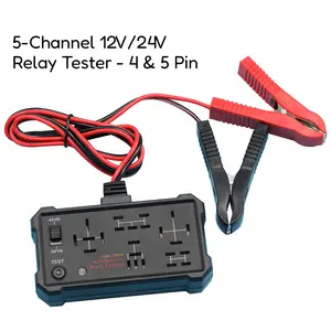 Relay Tester Checks 7 different 12/24 Volt relays Car Automotive Circuit Tester Portable Battery Diagnostic Checker Tool Professional Car Relay Tester for Easy Troubleshooting and Accurate Readings