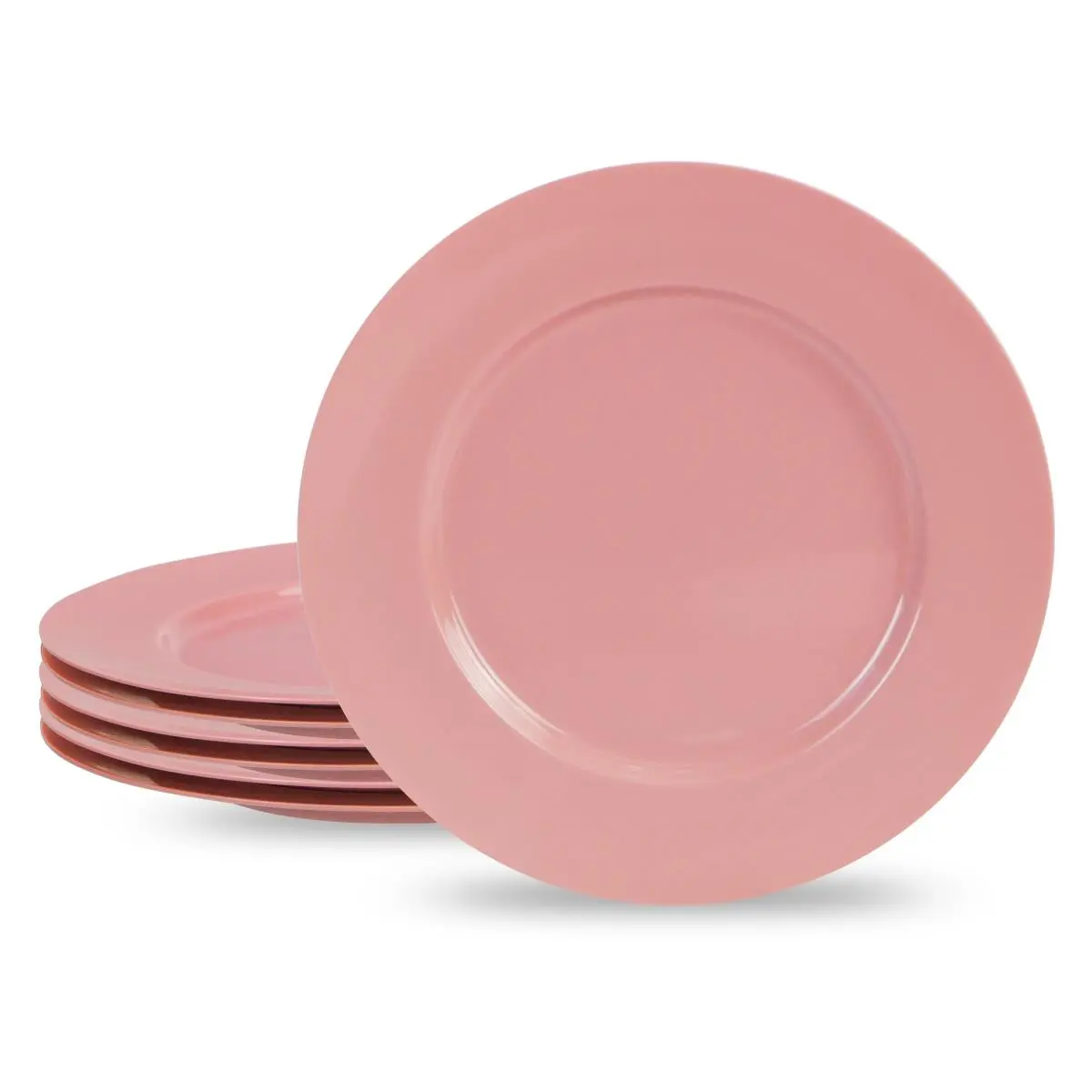 6pc Melamine Salad Plate Pink