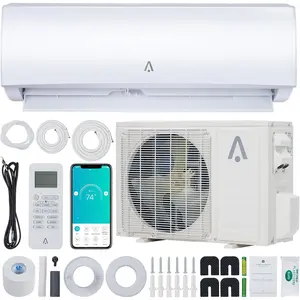 18000 BTU Mini Split AC & Heat Pump, 21 SEER2 Inverter, WiFi & Alexa, Cools 1250 Sq. Ft, 230V Kit