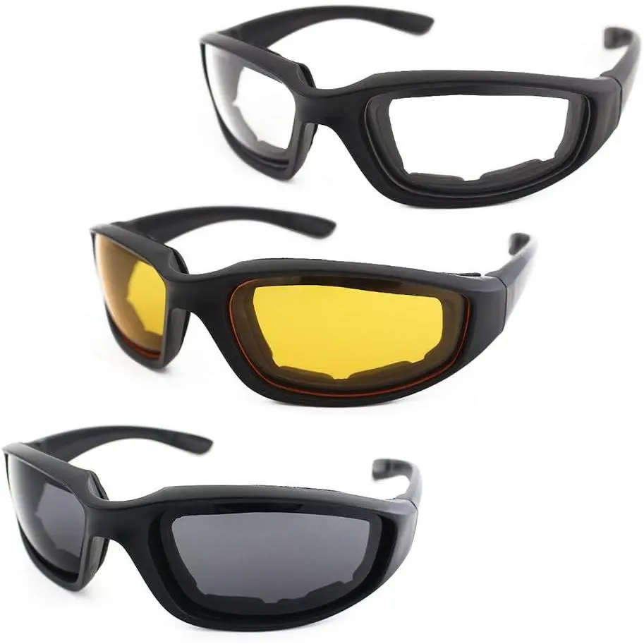 Motorcycle Riding Glasses Padding Goggles UV Protection Dustproof Windproof Motorcycle Sunglasses for Outdoor Actives