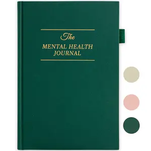 Mental Health Journal, Anxiety & Guided Journal for Women (A5 Size)-Dark Green